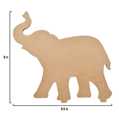 3 Pack Little Birdie MDF Base Standing Elephant 8.5"X8"-Standing Elephant CR86408