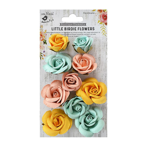 3 Pack Little Birdie Joanna Paper Flowers 10/Pkg-Pastel Palette JOANNA-79339 - 8903236614473