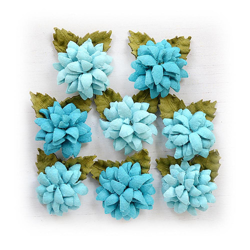 3 Pack Little Birdie Julita Paper Flowers 8/Pkg-Song Of The Sea JULITA-83045