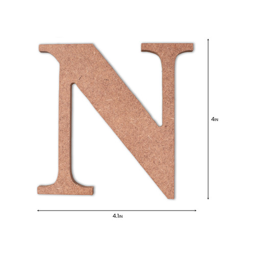 6 Pack - Little Birdie MDF Alphabets Upper Case 4" 1/Pkg-N - CR88161 6 Pack - Little Birdie MDF Alphabets Upper Case 4" 1/Pkg-N - CR88161