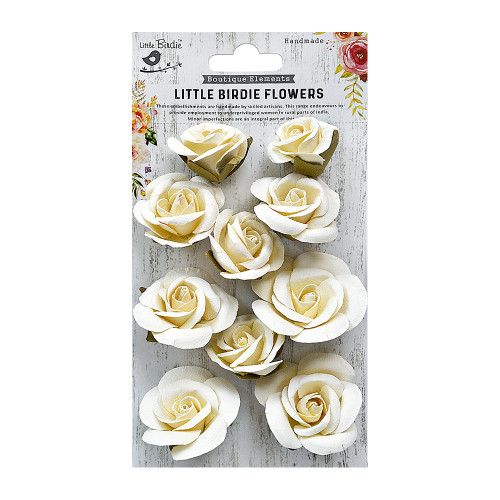 3 Pack Little Birdie Joanna Paper Flowers 10/Pkg-Moon Light JOANNA-79342 - 8903236614503