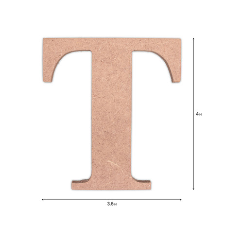 6 Pack - Little Birdie MDF Alphabets Upper Case 4" 1/Pkg-T - CR88167 6 Pack - Little Birdie MDF Alphabets Upper Case 4" 1/Pkg-T - CR88167