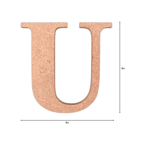 6 Pack - Little Birdie MDF Alphabets Upper Case 4" 1/Pkg-U - CR88168