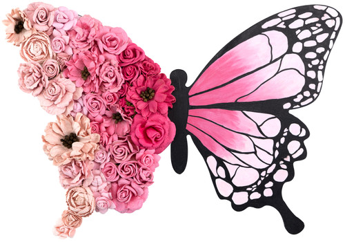 3 Pack - Little Birdie Angel Rose Paper Flowers 8/Pkg-Fairy Sparkle - ANGEL-79469