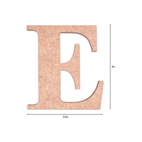 6 Pack Little Birdie MDF Alphabets Upper Case 4" 1/Pkg-E CR88152
