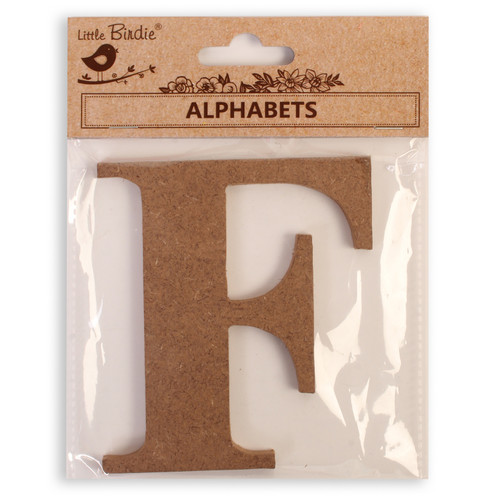 6 Pack - Little Birdie MDF Alphabets Upper Case 4" 1/Pkg-F - CR88153 - 8903236706055