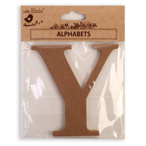 6 Pack - Little Birdie MDF Alphabets Upper Case 4" 1/Pkg-Y - CR88172 - 8903236706246