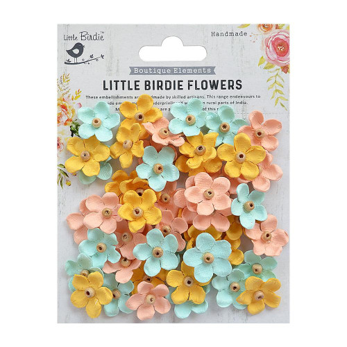 6 Pack Little Birdie Beaded Blooms 50/Pkg-Pastel Palette BLOOMS-69339 - 8903236511833