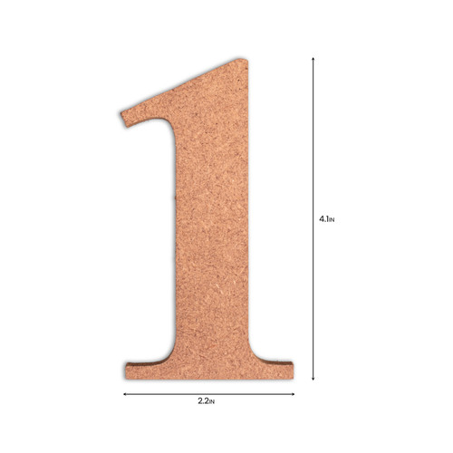 6 Pack - Little Birdie MDF Number 4" 1/Pkg-1 - CR88139