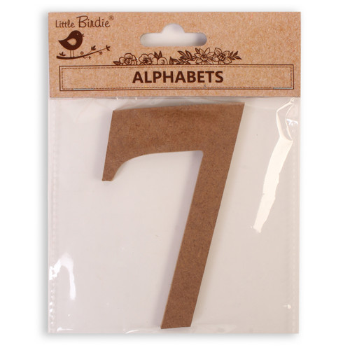 6 Pack - Little Birdie MDF Number 4" 1/Pkg-7 - CR88145 - 8903236705973