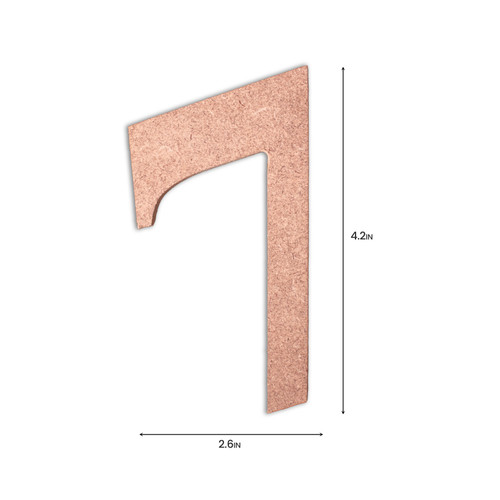 6 Pack - Little Birdie MDF Number 4" 1/Pkg-7 - CR88145