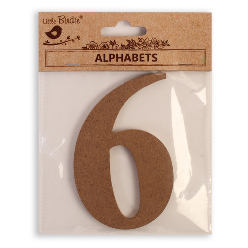 6 Pack - Little Birdie MDF Number 4" 1/Pkg-9 - CR88147 - 8903236705997