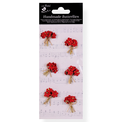 6 Pack - Little Birdie Paper Bouquet 6/Pkg-Cardinal Red - CR94265 - 8903236767186 6 Pack - Little Birdie Paper Bouquet 6/Pkg-Cardinal Red - CR94265 - 8903236767186