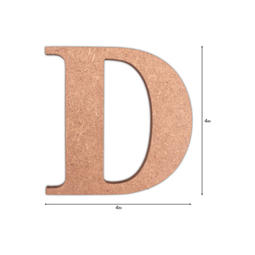 6 Pack - Little Birdie MDF Alphabets Upper Case 4" 1/Pkg-D - CR88151 6 Pack - Little Birdie MDF Alphabets Upper Case 4" 1/Pkg-D - CR88151