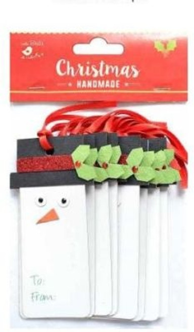 6 Pack Little Birdie Christmas Gift Tag 10/Pkg-Snowman CR83342 - 8903236656350