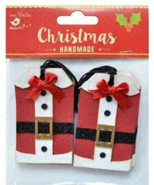6 Pack Little Birdie Christmas Gift Tag 10/Pkg-Santa Jacket CR83341 - 8903236656343