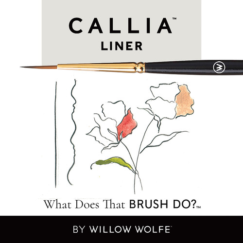 Willow Wolfe Callia Artist Liner Brush-10/0 - 1200L100 Willow Wolfe Callia Artist Liner Brush-10/0 - 1200L100