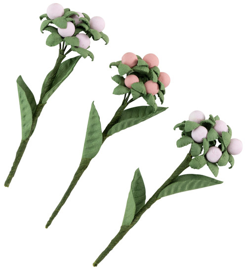 3 Pack - Little Birdie Berry Branch 3/Pkg-Celebrate Life - BBRANCH-83101