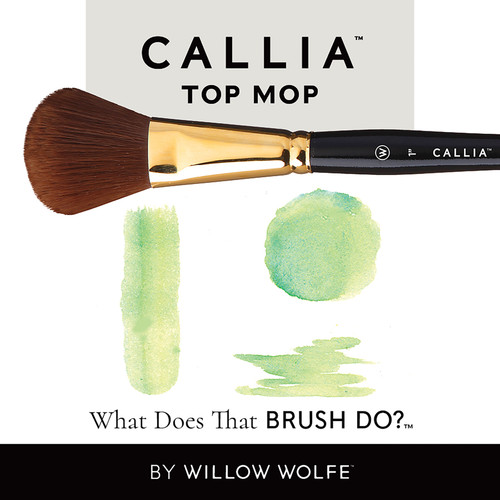 Willow Wolfe Callia Artist Top Mop Brush-1/2" - 1200TM12 Willow Wolfe Callia Artist Top Mop Brush-1/2" - 1200TM12