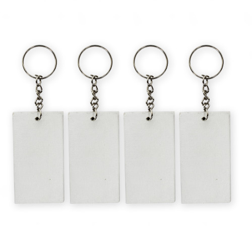 6 Pack - Little Birdie Customizable Canvas Keychain MDF 4/Pkg-1.5"X3" - CR91083