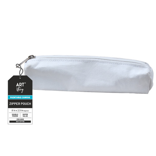 6 Pack - Little Birdie Customizable Canvas Zipper Pouch 1/Pkg-8"X2.5" - CR91078 - 8903236735314