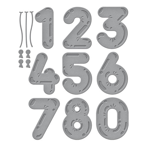 Spellbinders Etched Dies From the Monster Birthday Collectio-Birthday Balloons S5614