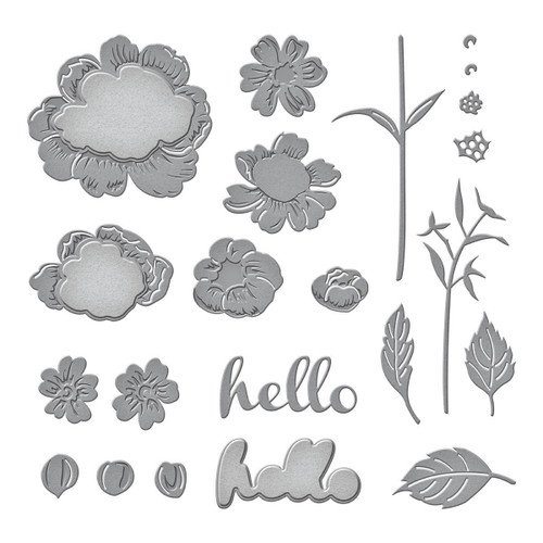 Spellbinders Etched Dies From The Garden Collection By Wendy-Vintage Florals S41328