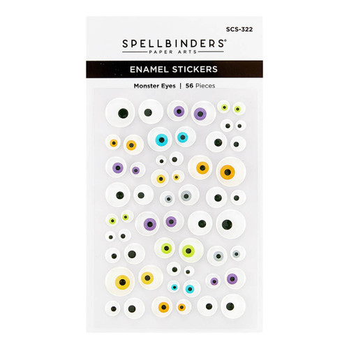 Spellbinders Enamel Stickers From The Monster Birthday Colle-Monster Eyes - SCS322 - 810146540755
