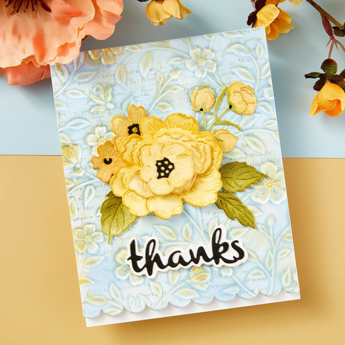 Spellbinders 3D Embossing Folder From The Garden Collection-Flowers & Foliage - E3D074 Spellbinders 3D Embossing Folder From The Garden Collection-Flowers & Foliage - E3D074