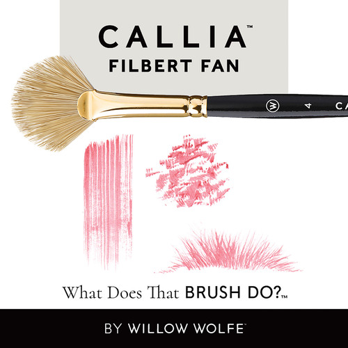 Willow Wolfe Callia Artist Filbert Fan Brush-10/0 - 1200FF10 Willow Wolfe Callia Artist Filbert Fan Brush-10/0 - 1200FF10