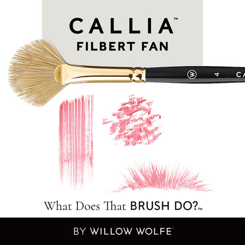 Willow Wolfe Callia Artist Filbert Fan Brush-4 1200FF4