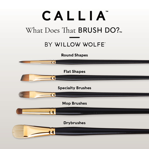 Willow Wolfe Callia Artist Dodo Drybrush Brush-3/8" 1200AD38