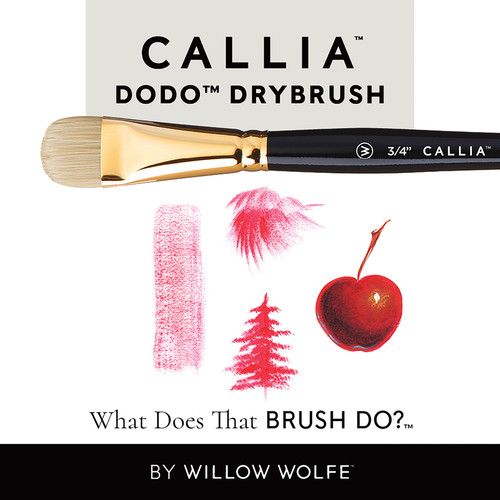 Willow Wolfe Callia Artist Dodo Drybrush Brush-3/8" 1200AD38