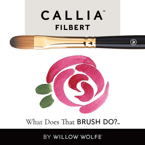 Willow Wolfe Callia Artist Filbert Brush-10 1200FB10