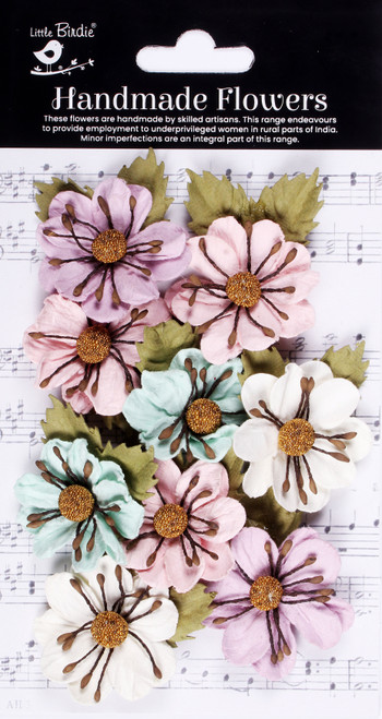 Little Birdie Wendy Paper Flowers 9/Pkg-Fairy Garden CR92795 - 8903236752489