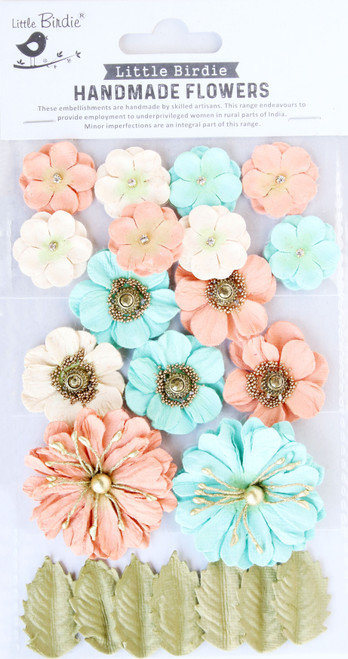 Little Birdie Renae Paper Flower 27/Pkg-Sun & Rain - CR92962 - 8903236754155