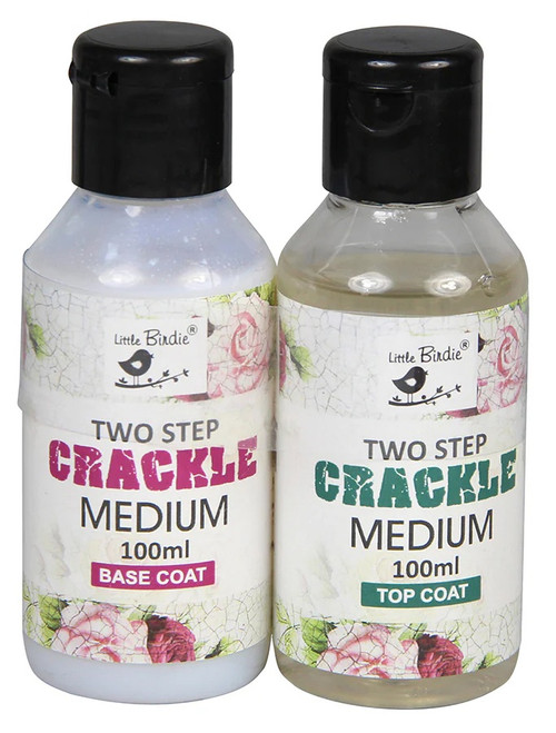 Little Birdie Two Step Crackle Medium 100ml-Top and Base Coat - CR73512