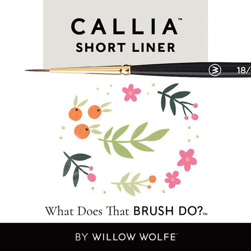 Willow Wolfe Callia Artist Short Liner Brush-18/0 - 1200SH18 Willow Wolfe Callia Artist Short Liner Brush-18/0 - 1200SH18
