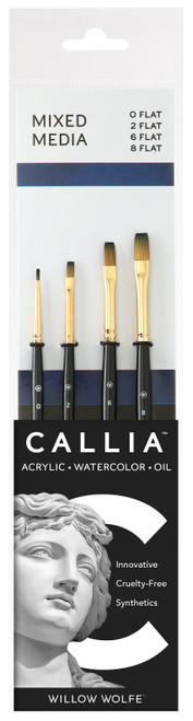 Willow Wolfe Callia Artist Mixed Media Flat Shader Brush Set-Flat Shaders - 1200SET7 - 628215001089