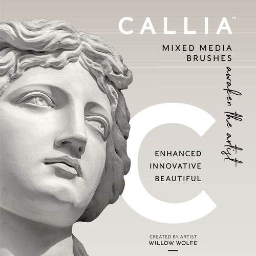 Willow Wolfe Callia Artist Watercolor Details Brush Set-Spotter, Fine Round, Round, Angle, Flat - 1200ST10