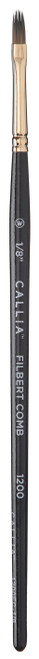 Willow Wolfe Callia Artist Filbert Comb Brush-1/8" - 1200FC18 - 628215000457