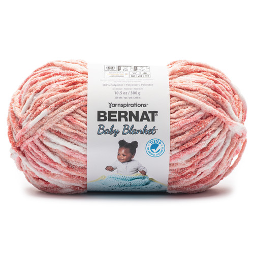Bernat Baby Blanket Big Ball Yarn-Petal Pink 161104-04938 - 057355539129