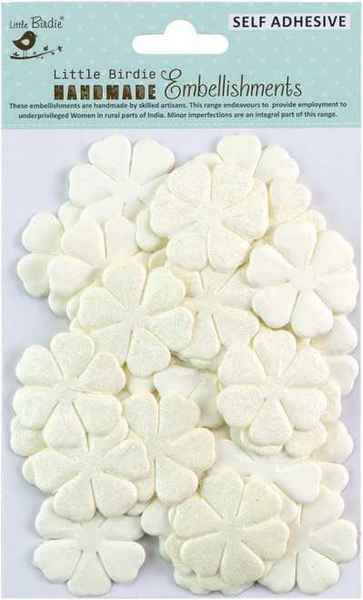 Little Birdie Ella Paper Flowers 35/Pkg-Shabby Chic - ELLA-83766 - 8903236660593
