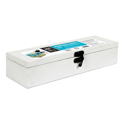 Little Birdie Customizable Canvas & MDF Box With Latch 1/Pkg-10"X3"X2" - CR91085 - 8903236735383