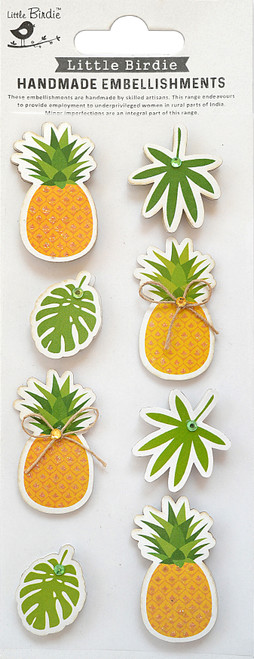 Little Birdie Sticker Embellishment 8/Pkg-Hawaiian - CR79799 - 8903236619102