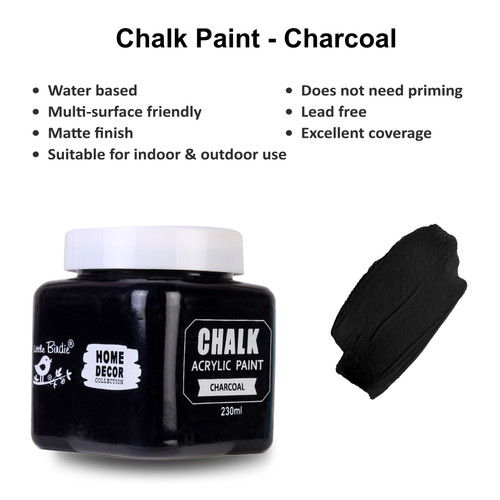 Little Birdie Home Decor Chalk Paint-Charcoal CR96186