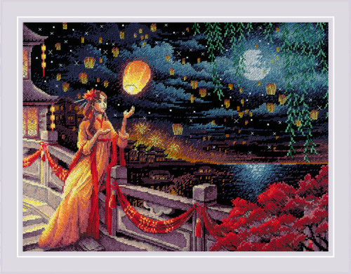 RIOLIS Counted Cross Stitch Kit 15.75"X11.75"-Lantern Festival (14 Count) R2144 - 4779046187117