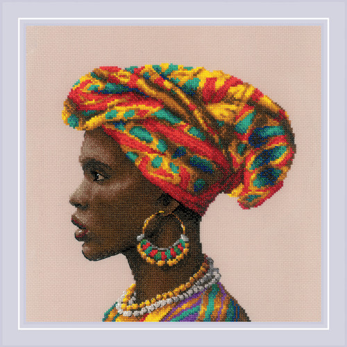 RIOLIS Counted Cross Stitch Kit 11.75"X11.75"-Amazing Women. Africa (14 Count) - R2164 - 4779046187438 RIOLIS Counted Cross Stitch Kit 11.75"X11.75"-Amazing Women. Africa (14 Count) - R2164 - 4779046187438