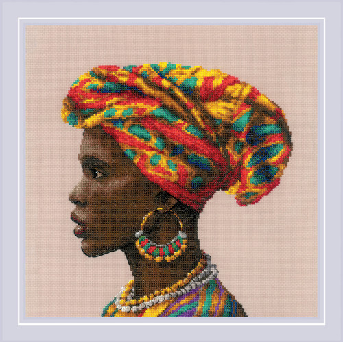 RIOLIS Counted Cross Stitch Kit 11.75"X11.75"-Amazing Women. Africa (14 Count) R2164 - 4779046187438