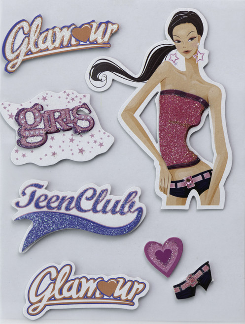 Little Birdie 3D Embellishment 6/Pkg-Teen Club - CR83634